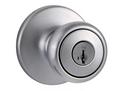 Kwikset Polished Chrome Keyed Knob with Pin and Tumbler 