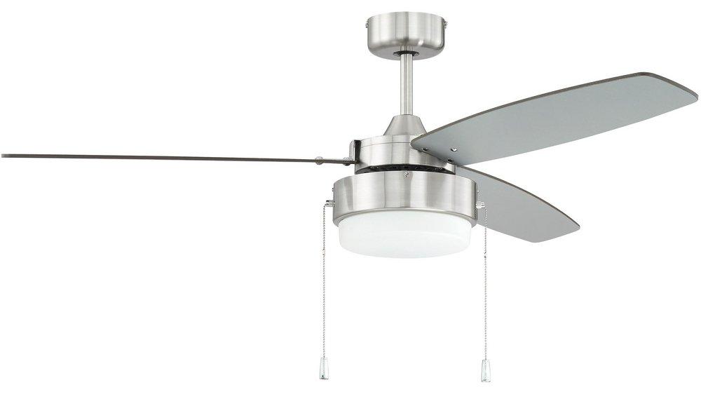 Craftmade Brushed Polished Nickel 52 in. 39W 3-Blade 2-Light Ceiling Fan 