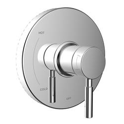 Single Handle Pressure Balancing Valve Trim in Polished Chrome