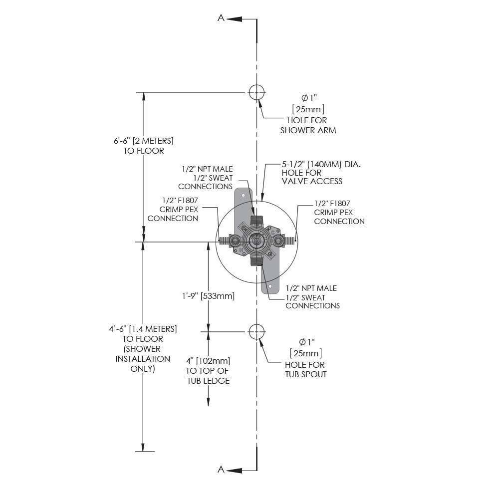 Speakman Single Handle Pressure Balanced Diverter Shower Valve 