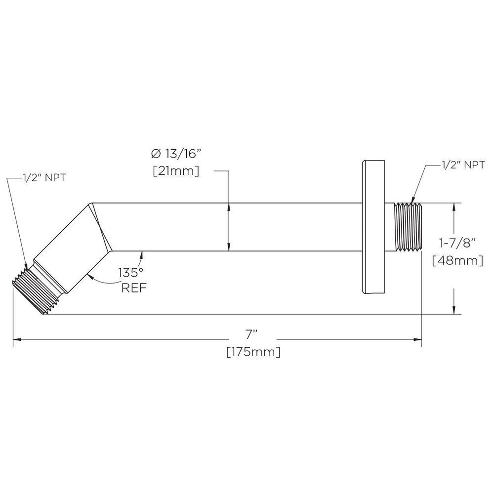 Speakman Oil Rubbed Bronze 7 in. Shower Arm & Flange 