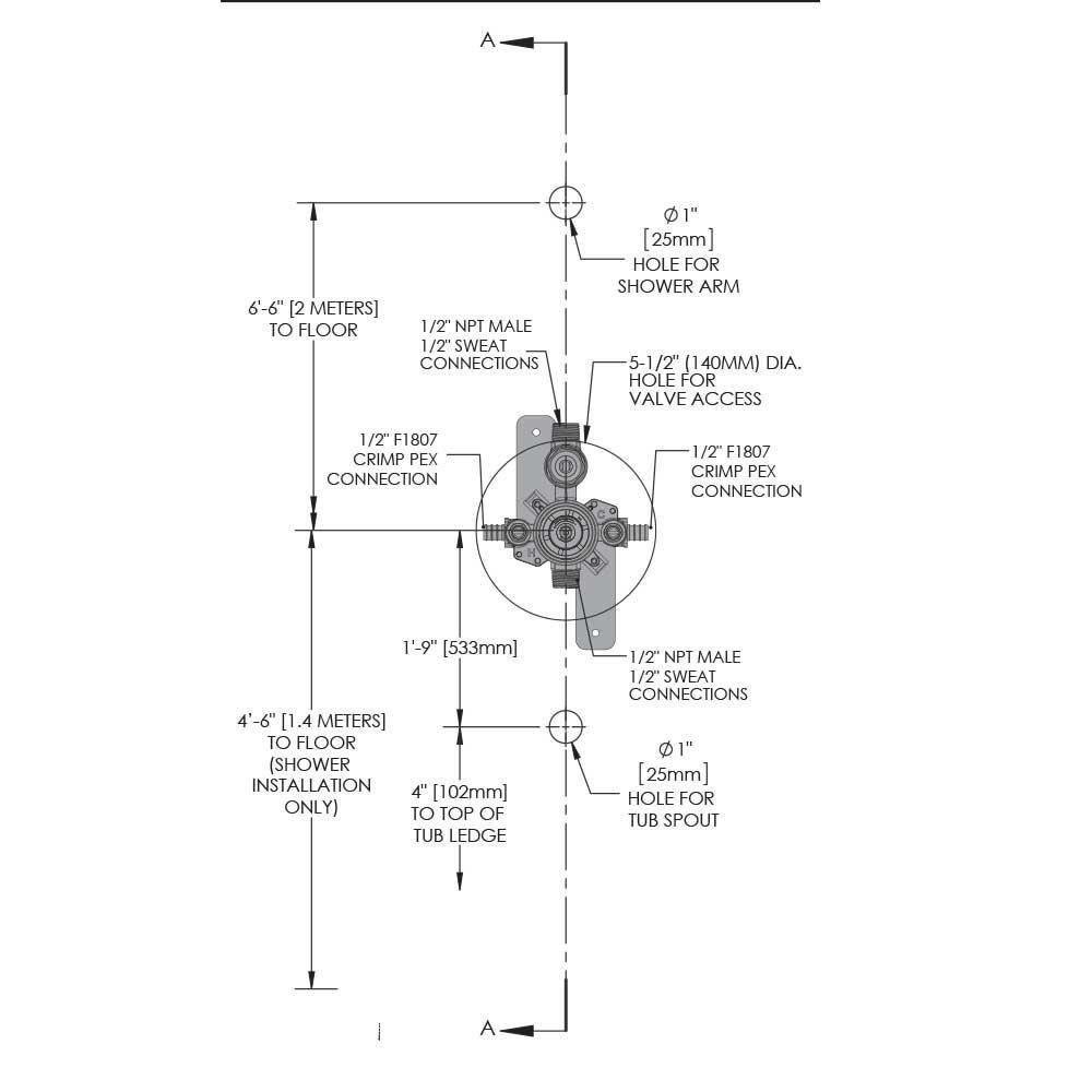 Speakman F1807 Pressure Balanced Diverter Shower Valve 