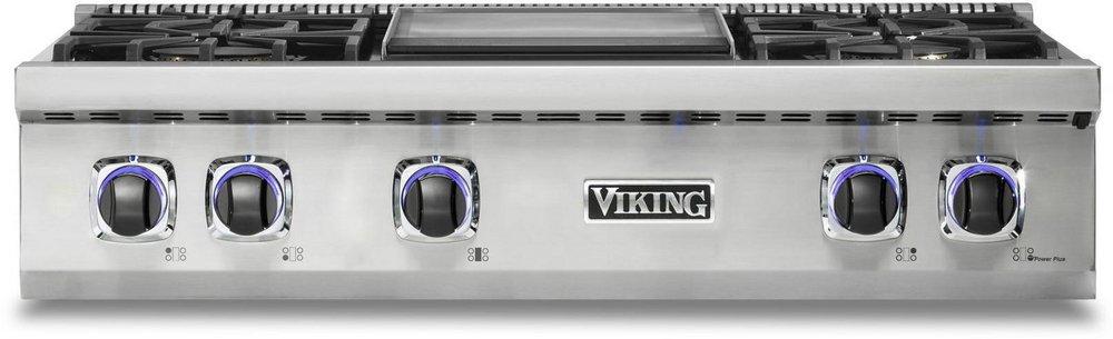 Viking Range Stainless Steel 4 Burner Sealed Cooktop in Stainless Steel 