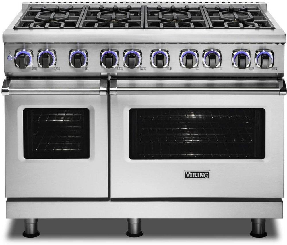 Viking Range Stainless Steel 47-7/8 in. Gas 8-Burner Sealed Freestanding Range 
