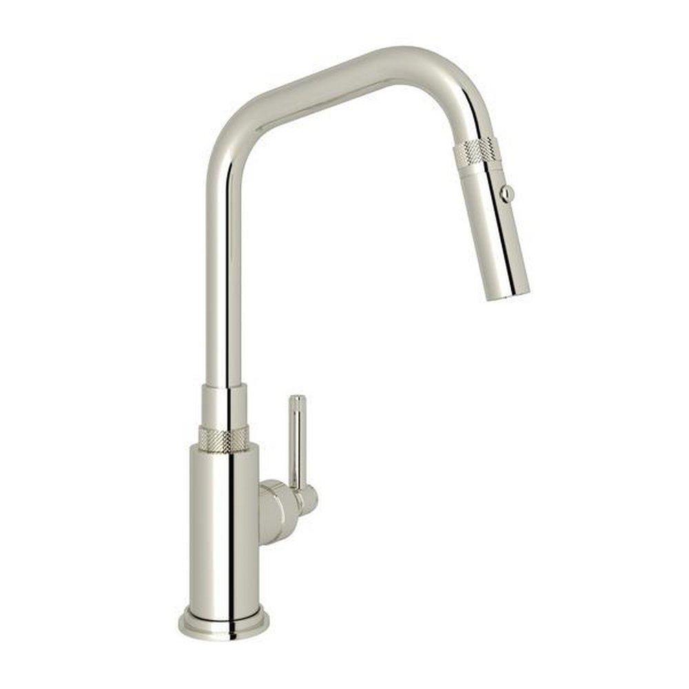 Single Handle Kitchen Faucet in Polished Nickel 