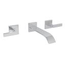 Two Handle Wall Mount Widespread Bathroom Sink Faucet in Polished Chrome