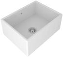 Shaws White 23-27/64 x 18-1/8 in. Fireclay Single Bowl Farmhouse Kitchen Sink 