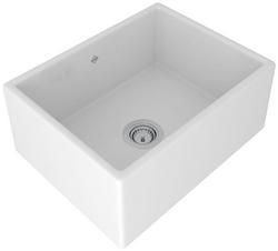 23-27/64 in. Farmhouse Fireclay Single Bowl Kitchen Sink in White