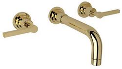 Two Handle Widespread Bathroom Sink Faucet in Unlacquered Brass