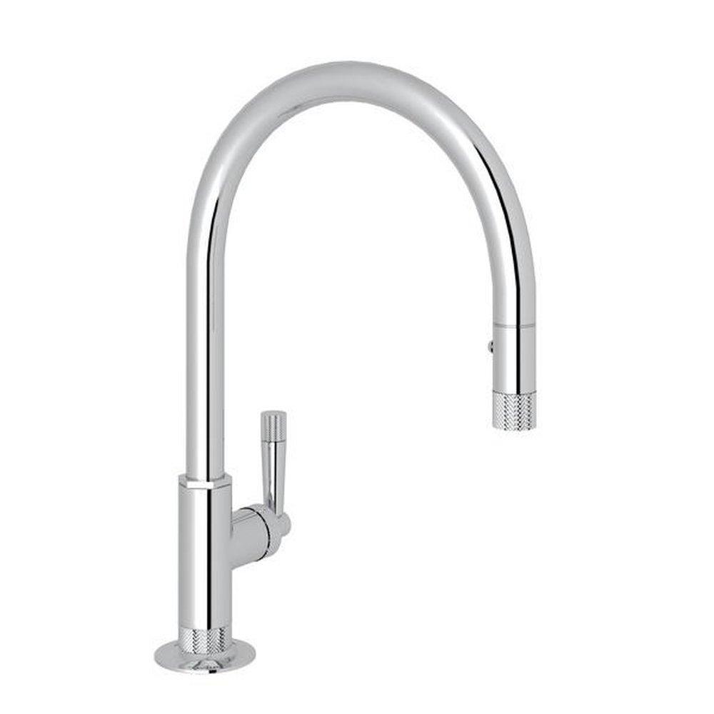 ROHL&reg; Polished Chrome Single Handle Pull Down Kitchen Faucet 