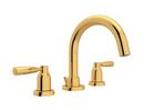 Two Handle Widespread Bathroom Sink Faucet in English Gold