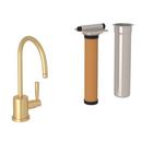 Perrin & Rowe&reg; Satin English Gold Single Handle Lever Water Filter Faucet 