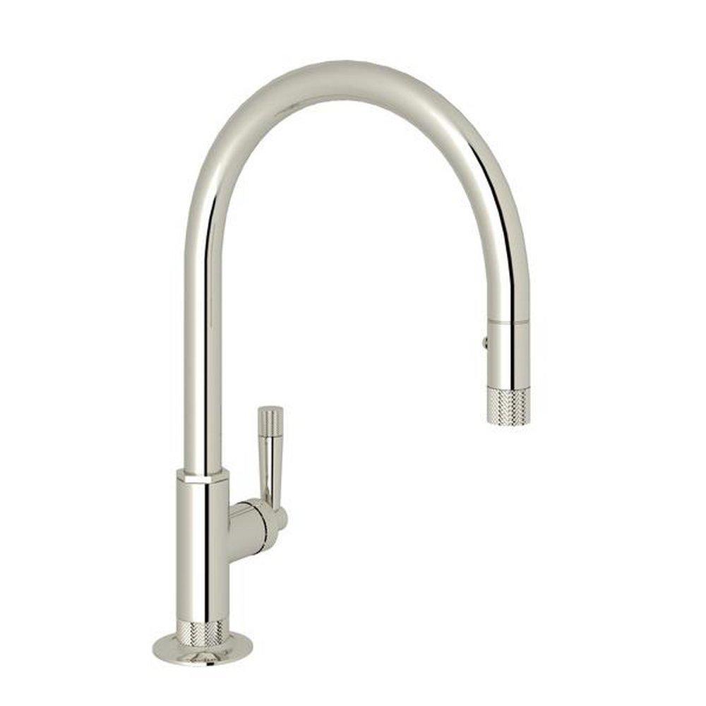 ROHL&reg; Polished Nickel Single Handle Pull Down Kitchen Faucet 