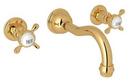 Two Handle Widespread Bathroom Sink Faucet in Unlacquered Brass 