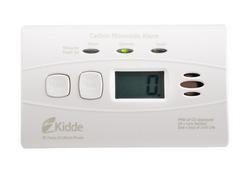 Lithium Battery Powered Alarm with LED Display in White