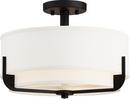 NUVO Aged Bronze 100W 3-Light Medium E-26 Incandescent Semi-Flush Mount Ceiling Fixture 