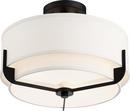 NUVO Aged Bronze 100W 3-Light Medium E-26 Incandescent Semi-Flush Mount Ceiling Fixture 