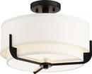NUVO Aged Bronze 100W 3-Light Medium E-26 Incandescent Semi-Flush Mount Ceiling Fixture 