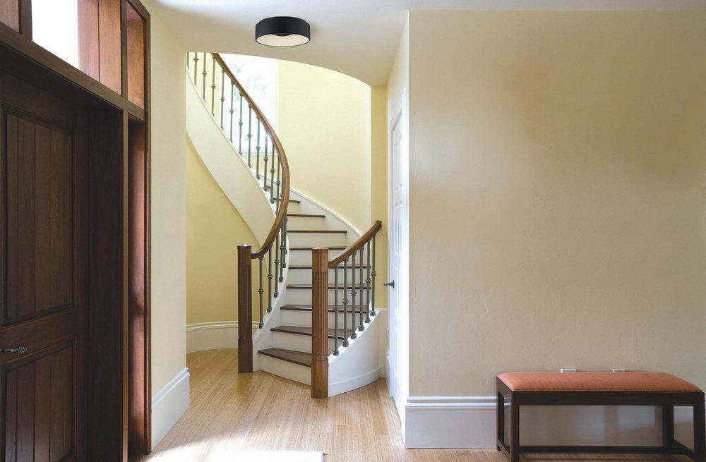 NUVO Black 17-3/4 in. 20W 1-Light LED Flush Mount Ceiling Fixture 