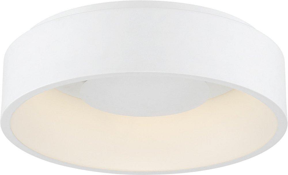 NUVO White 17-3/4 in. 20W 1-Light LED Flush Mount Ceiling Fixture 
