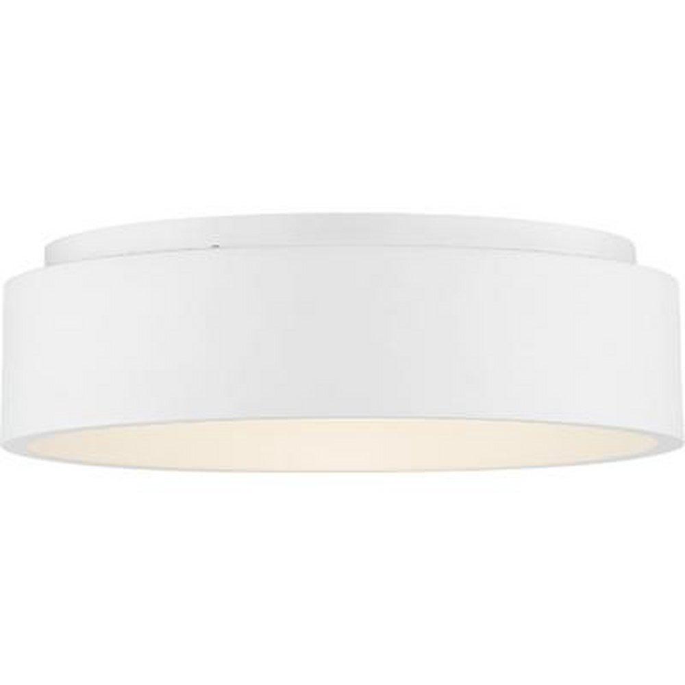 NUVO White 17-3/4 in. 20W 1-Light LED Flush Mount Ceiling Fixture 