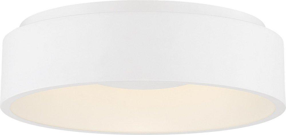NUVO White 17-3/4 in. 20W 1-Light LED Flush Mount Ceiling Fixture 