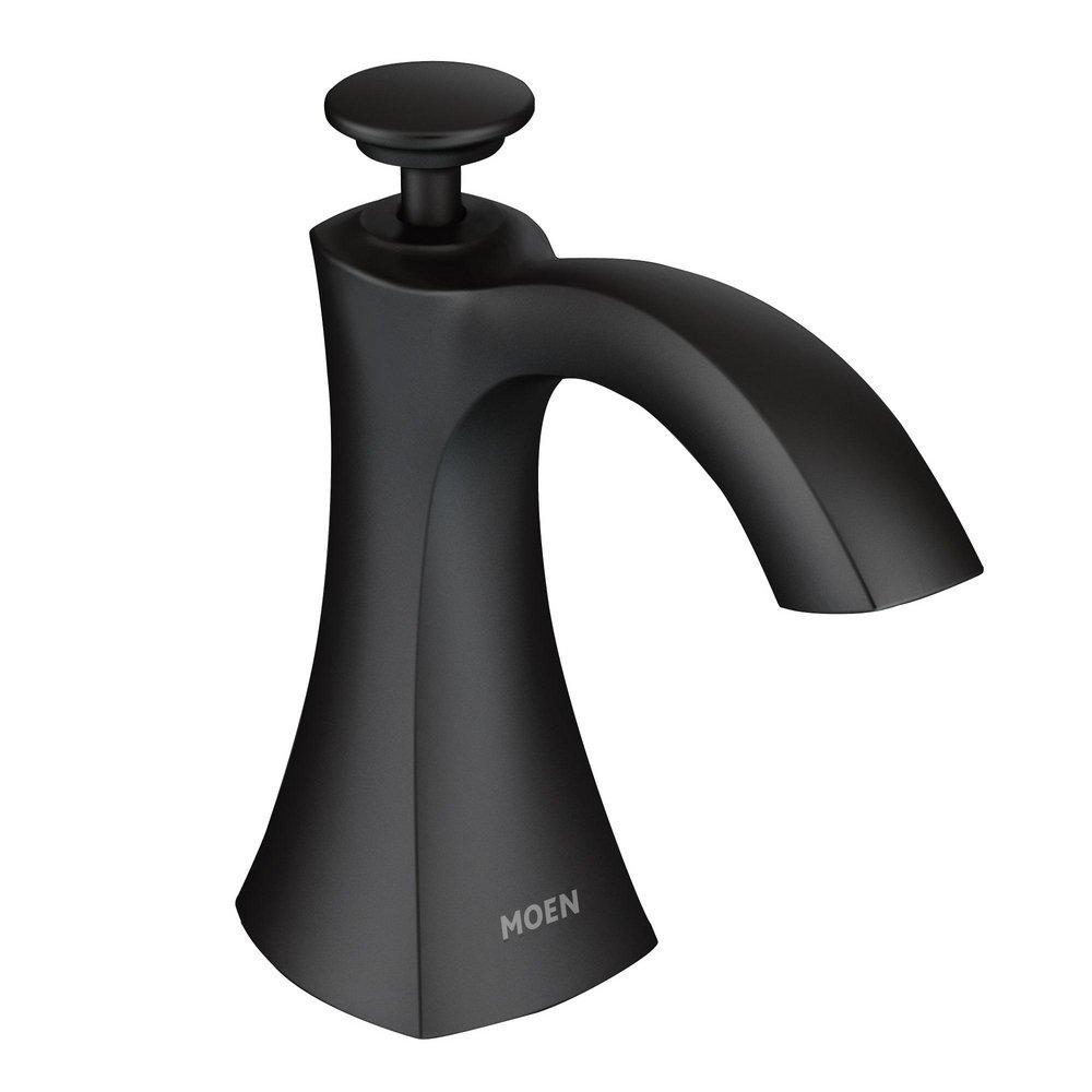 Moen Matte Black 5-3/10 in. 18 oz Kitchen Soap Dispenser 