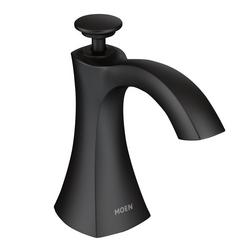 18 oz. Deck Mount Metal Soap Dispenser in Matte Black