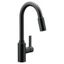 Moen Matte Black Single Handle Pull Down Kitchen Faucet with Reflex and Power Clean Technology 