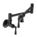 Moen Matte Black 5.5 gpm 1 Hole Wall Mount Pot Filler with Double Lever Handle 
