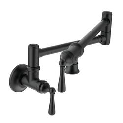 Wall Mount Pot Filler in Matte Black