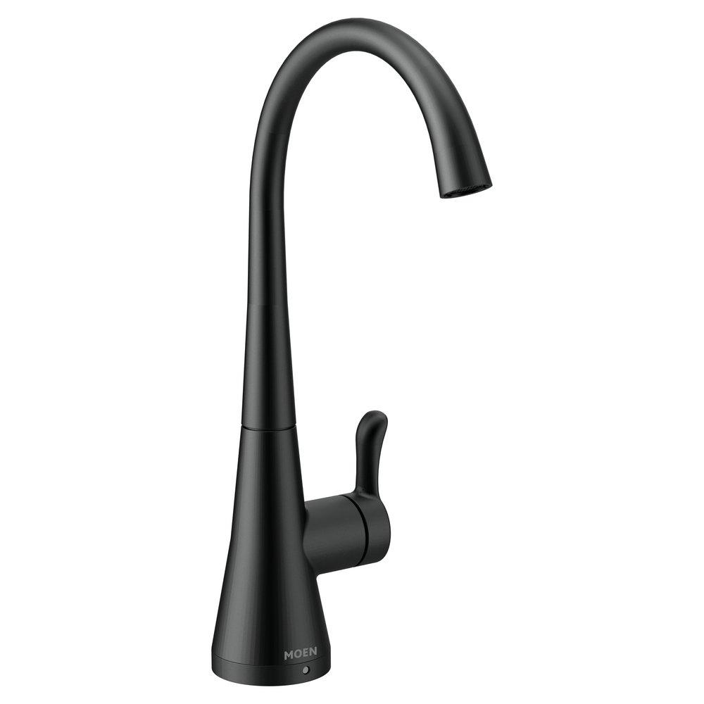 Moen Matte Black 1.5 gpm 1 Hole Deck Mount Beverage Faucet with Single Lever Handle 