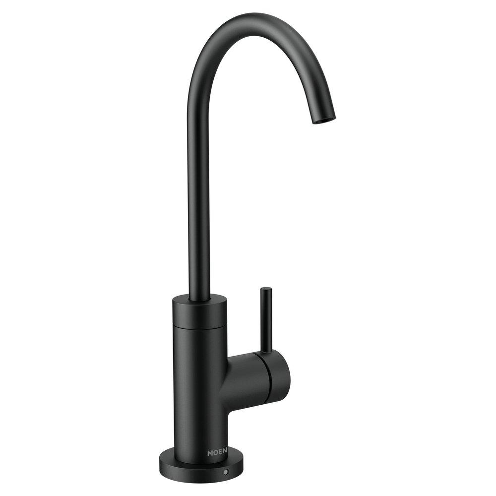 Moen Matte Black 1.5 gpm 1 Hole Deck Mount Beverage Faucet with Single Lever Handle 