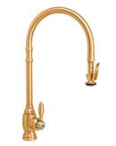 Single Handle Pull Down Kitchen Faucet in Classic Bronze
