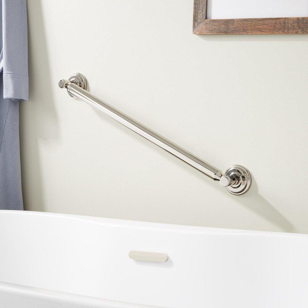 Signature Hardware Polished Nickel 24 in. Grab Bar 