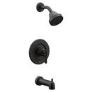 Moen Matte Black Single Handle Single Bathtub & Shower Faucet Trim Only 