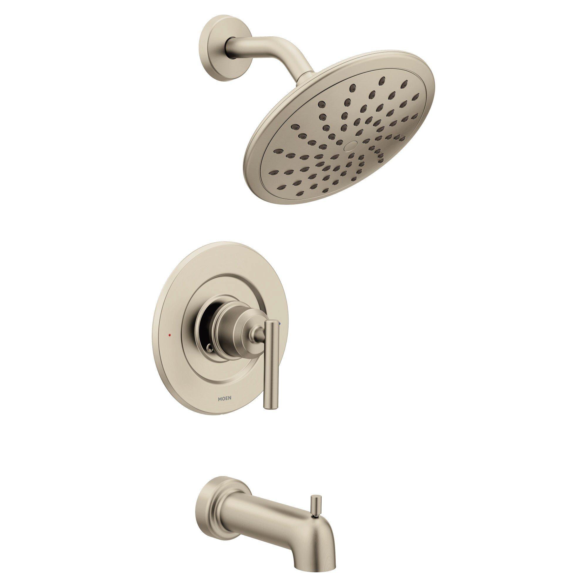 Moen Brushed Nickel One Handle Single Function Bathtub & Shower Faucet (Trim Only) 