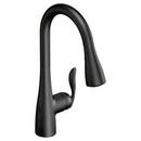Moen Matte Black Single Handle Pull Down Touchless Kitchen Faucet with Power Clean, Reflex and MotionSense Wave Technology 