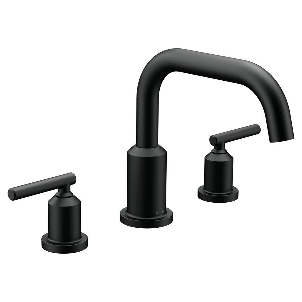 Moen Matte Black Two Handle Roman Tub Faucet (Trim Only) 