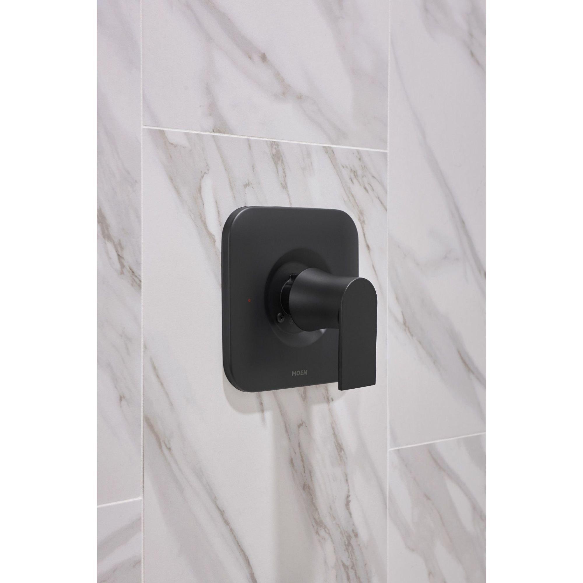 Moen Matte Black Single Handle Multi Function Shower Faucet (Trim Only) 