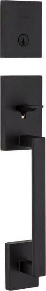 Kwikset Iron Black Single Cylinder Low Profile Deadbolt Exterior Only Handleset 
