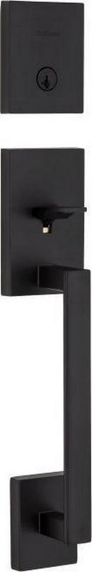 Kwikset Iron Black Single Cylinder Low Profile Deadbolt Exterior Only Handleset 