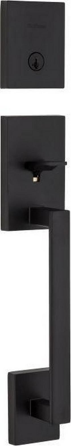 Single Cylinder Low Profile Deadbolt Exterior Only Handleset in Iron Black
