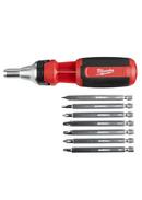 Milwaukee&reg; Silver Manual Non Magnetic Multi-bit 10 Piece Screwdriver 