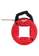 Milwaukee&reg; Red 100' Polyester Fish Tape w/ Flexible Metal Leader 