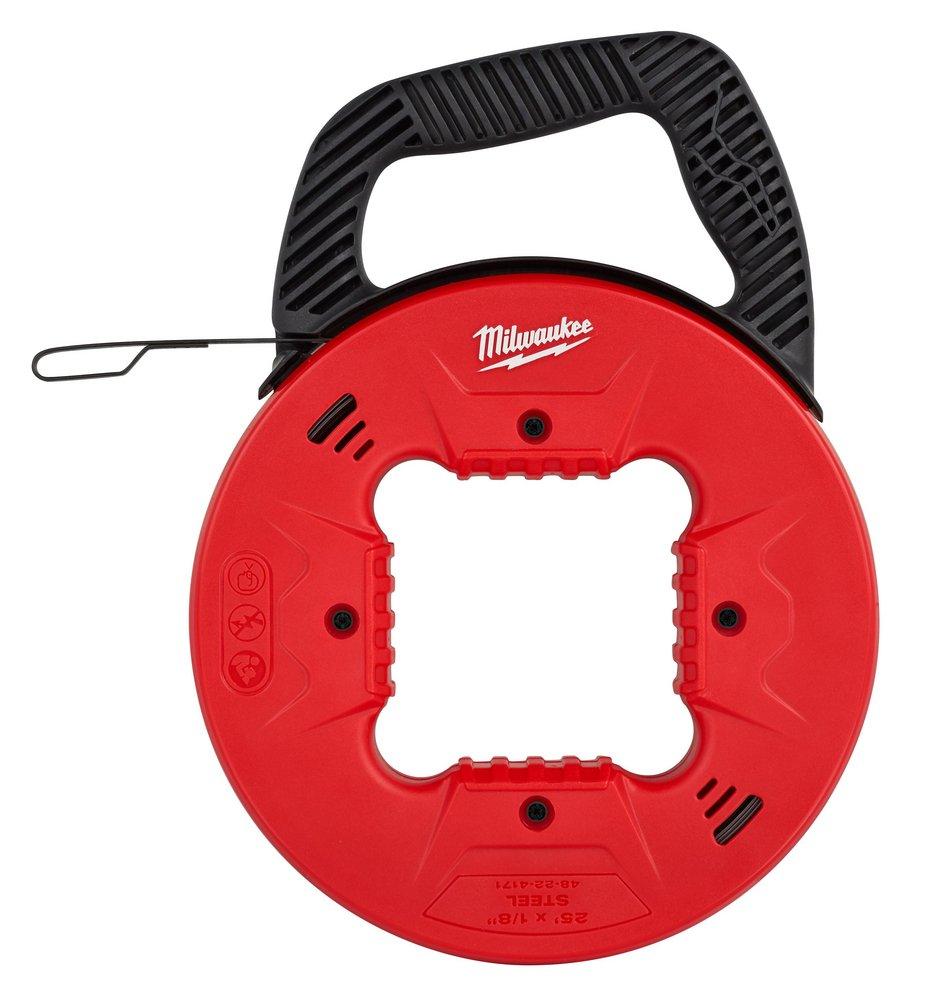 Milwaukee&reg; Red 25' 1/8" Steel Fish Tape 