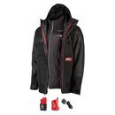 Milwaukee® Black Polyester and Brushed Tricot Layered Jacket in Black (Battery Included)