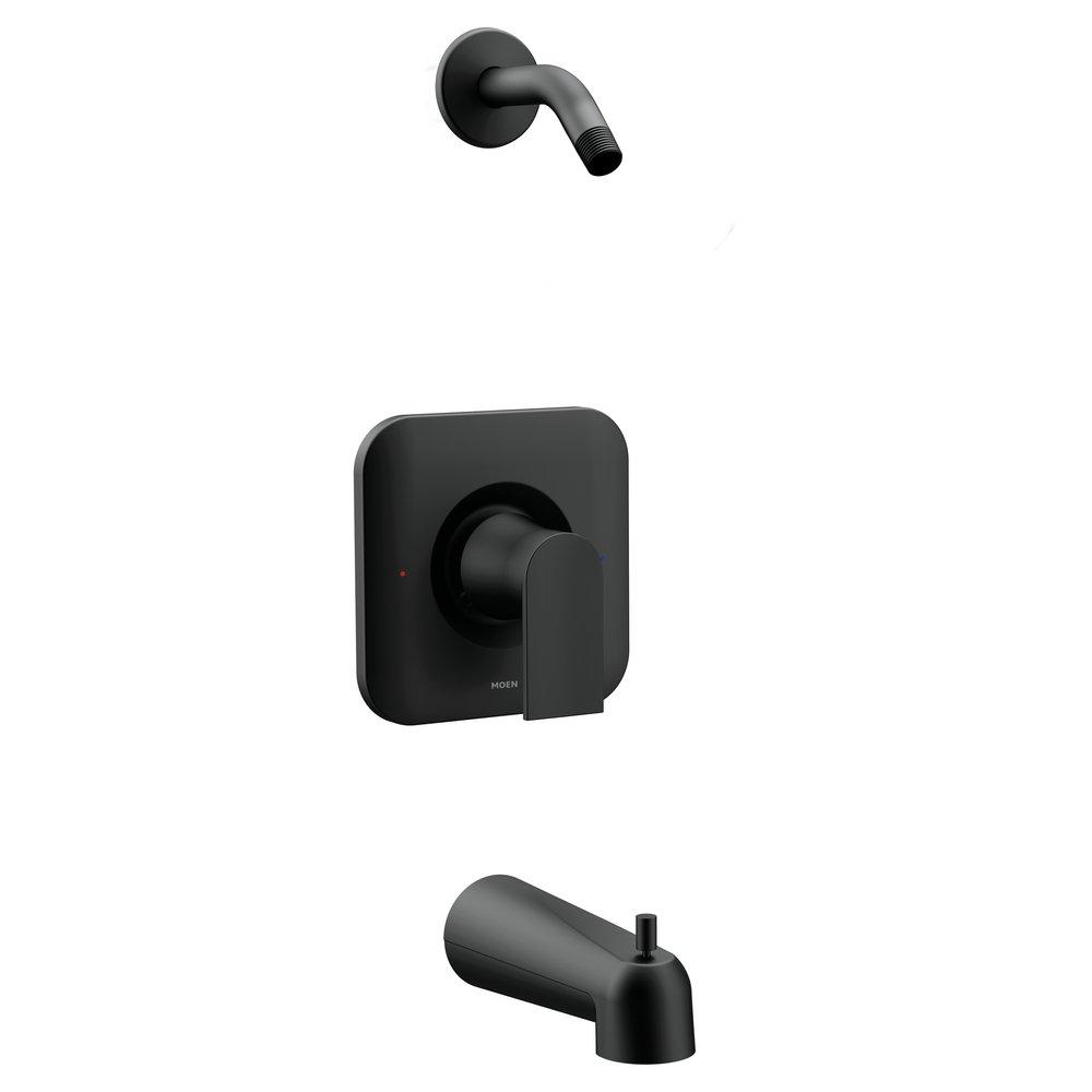 Moen Matte Black Single Handle Bathtub & Shower Faucet (Trim Only) 