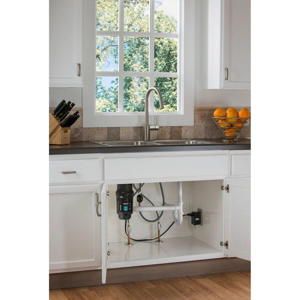 Moen Black Continuous Feed Garbage Disposal 