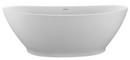 MTI Baths Matte White 67-1/2 x 36-1/2 in. Freestanding Bathtub Center Drain 